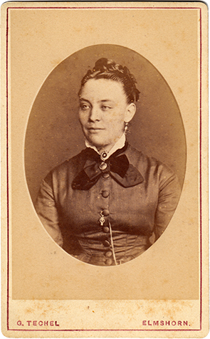 Elmshorn - CDV Techel Dame, Vignettenportrait recte