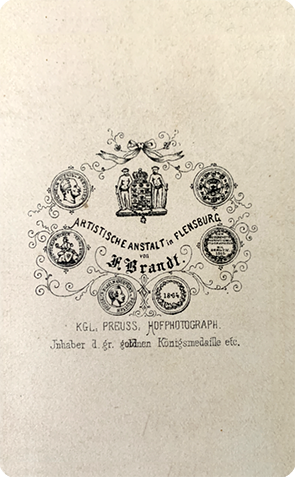 Flensburg - Brandt - CDV - Offizier - verso