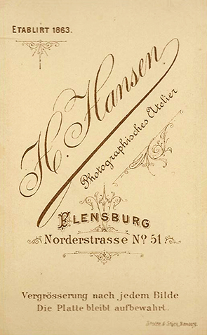 Flensburg - Hansen - CDV - Frau mit Kind verso