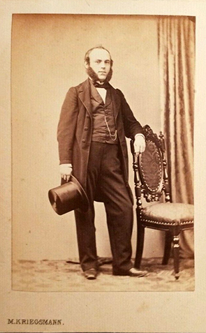 Flensburg - CDV - Kriegsmann_M Mann mit Zylinder recte