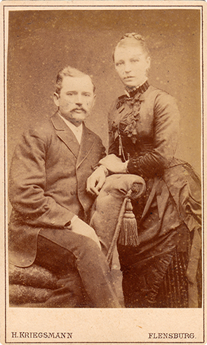 CDV Flensburg - H. Kriegsmann - Paarbildnis - recte
