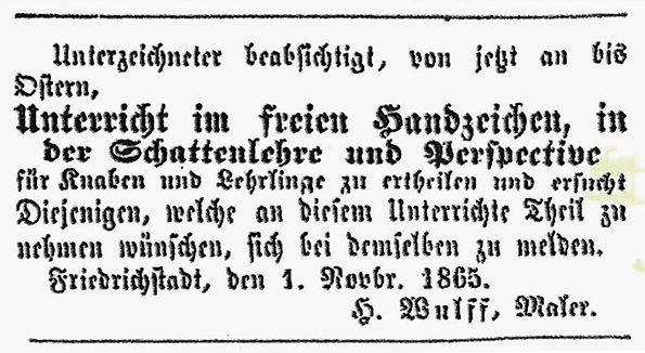 Friedrichstadt Wulff Annonce 11_1865