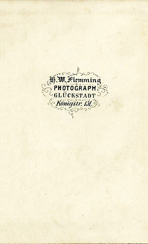 CDV Glckstadt Flemming - Herr, sitzend verso