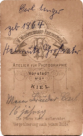 CDV Glckstadt - Wommelsdorf-Fr. Mnnerbrustbild verso