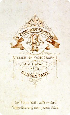 CDV Glckstadt - Wommelsdorf-Fr. Geistlicher verso