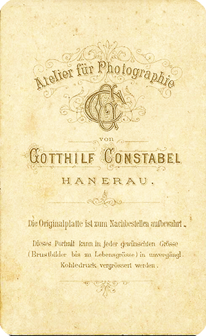 CDV - Hanerau - Constabel - Gotthilf - Frauenganzbild - verso