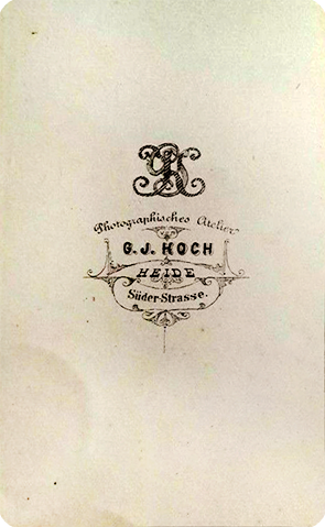 CDV Heide Koch - Ehepaarbildnis - verso