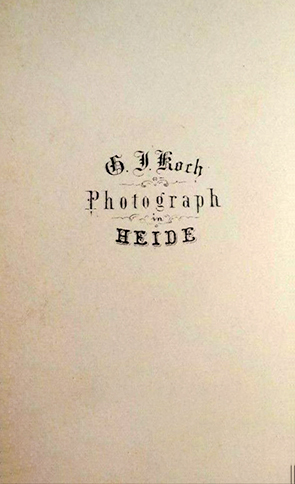 CDV Heide Koch - Dame mit Haube - verso