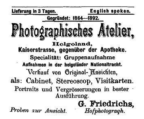 120801 - Friederichs, G. Annonce Unigre