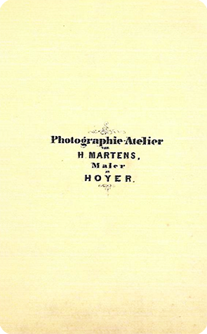CDV Hoyer Mertens Damenganzbildnis verso