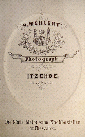 Itzehoe Mehlert CDV Dame - Vignette - verso