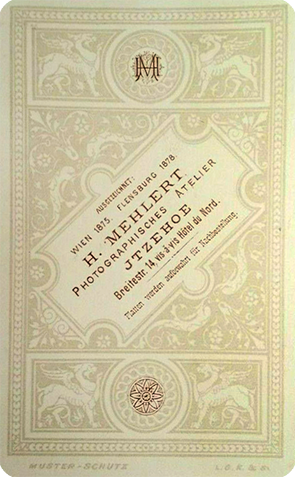 CDV Wesselburen - Mehlert, H. Trio - verso