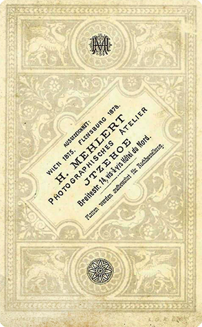 CDV Wesselburen - Mehlert, H. Mannbrustbild verso