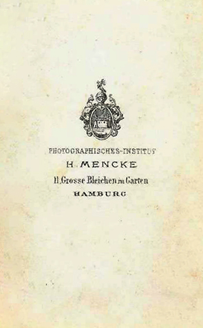 CDV - Itzehoe - Mencke - Hauptmann - verso