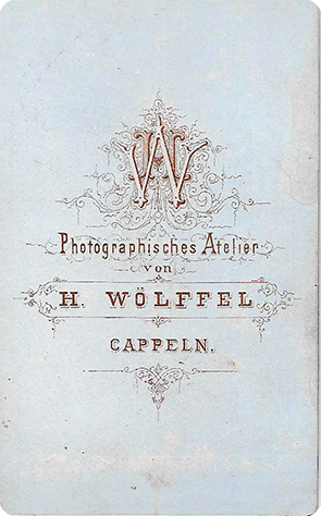 Kappeln - Wlffel - Herrenportrait - verso