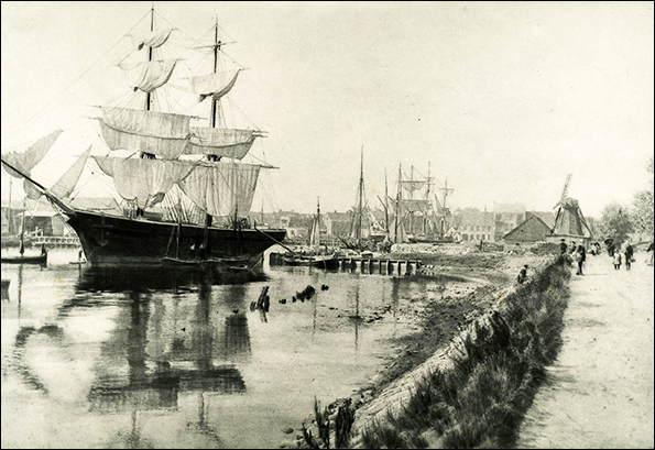 Dreesen - Heliogravuere - Hafen von Apenrade