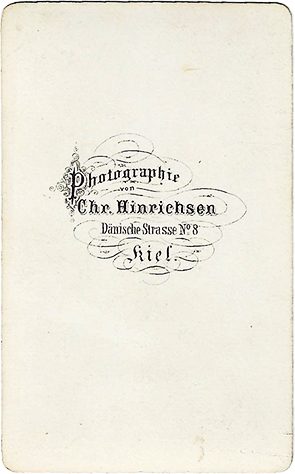 CDV Kiel Hinrichsen - Langesche Mhle in Neumhlen verso
