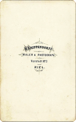 Kiel CDV Krippendorff Herrenportrait verso
