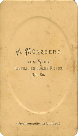 CDV Mnzeberg - Herrenbrustbild - verso