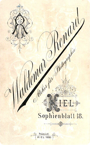 130323 - CDV - Kiel - Renard, Waldemar - Paarfoto - verso