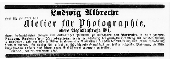Luebeck - Albrecht - Ateliereroeffnungs-Annonce Detail