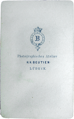 Luebeck CDV Beutien Damenbildnis verso