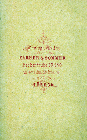 CDV Lbeck Frber & Sommer: Damenportrait verso