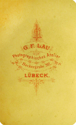 CDV Lbeck Lau Herrenportrait verso