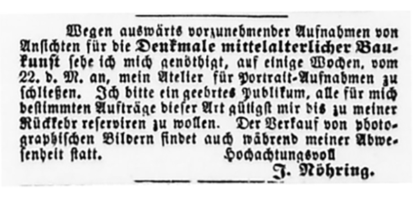Lbeck Nhring Annonce vom 18. 04. 1867 Detail