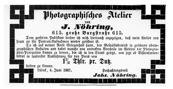 Lbeck - Nhring - Lbeckische Anzeigen vom 06. 08. 1867