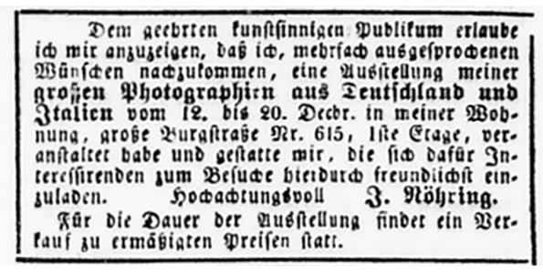 Lbeck Nhring - Lbeckische Anzeigen vom 14. 12. 1868