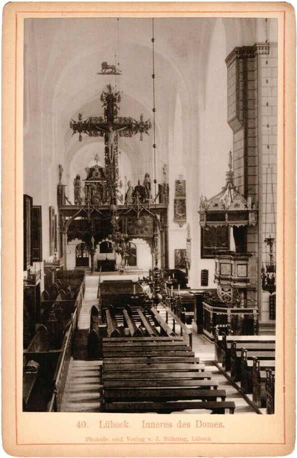 Lbeck Nhring Dom Innenraumaufnahme - Kabinettfoto