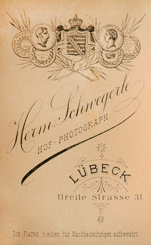 CDV Lbeck Schwegerle - Frau mit Kind verso
