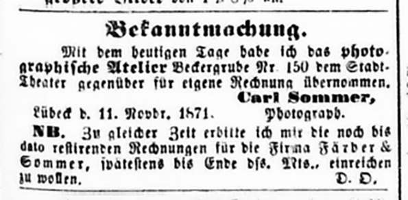 Annonce Lueb. Anzeiger Geschftsbernahme