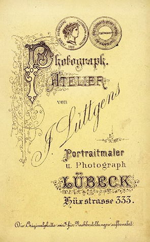 Lbeck - Lttgens - CDV - Herrenbildnis 1 verso