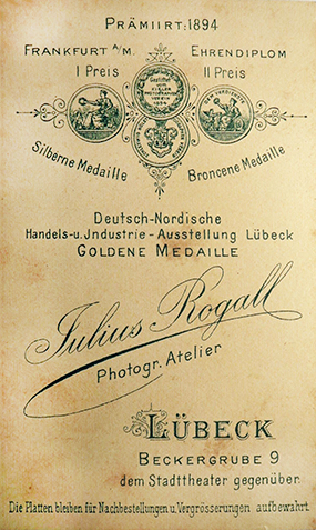 130441 - CDV - Lbeck - Rogall - Herr mit Schnurrbart - verso