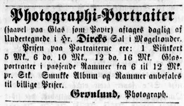 130551 - Lgumkloster - Groenlund, Adolph - Annonce 1863 - klein