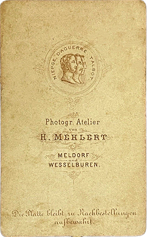 131003 - CDV - Meldorf  - Mehlert, Hinrich - zwei Frauen - verso_h cdv_02_verso - klein