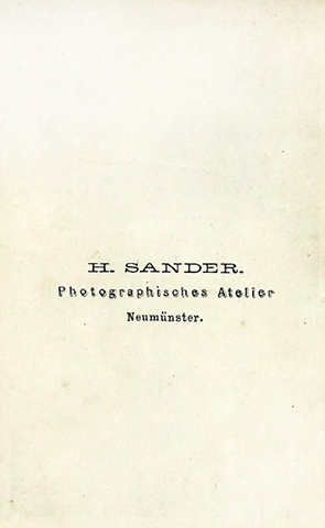 CDV Neumnster Sander - Frauenbildnis verso