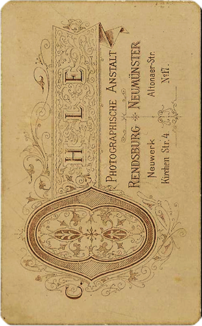CDV Rendsburg - Ohle - Soldat - Brustbild verso