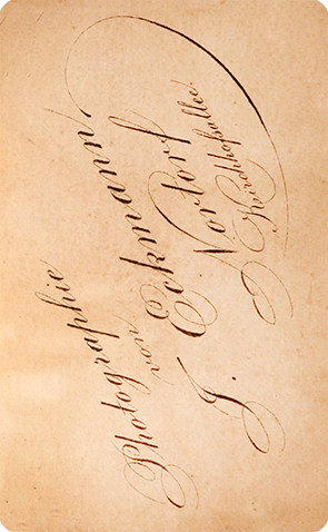 CDV Nortorf Eckmann Damenganzbildnis verso