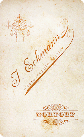 CDV Nortorf Eckmann Frau mit Kind verso