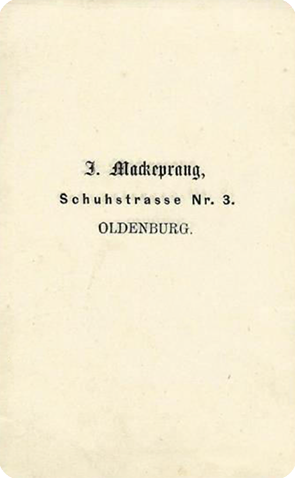 CDV Oldenburg Mackprang Damenportrait verso