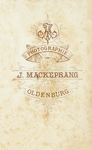 Oldenburg - Mackeprang - Damenportrt im Oval - verso