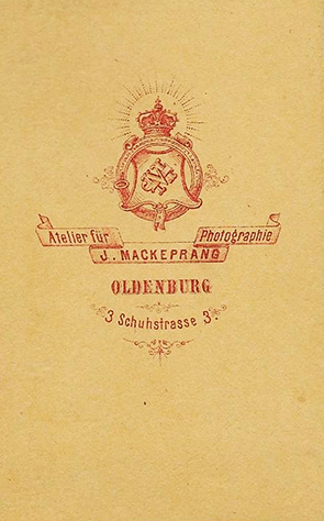 131701 - Oldenburg - CDV - Mackeprang - Dame Vignette - verso