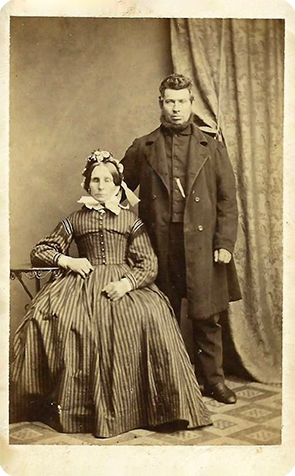 CDV Oldesloe Quellmalz Paarportrait Geschlossene Augen recte