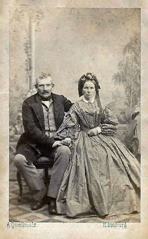 CDV Oldes Quellmalz Paarbildnis, sitzend recte