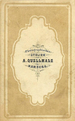CDV Oldes Quellmalz Paarbildnis, sitzend verso