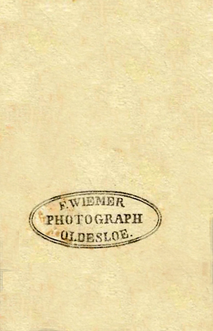 CDV Oldesloe Wiemer senior Damenbildnis verso