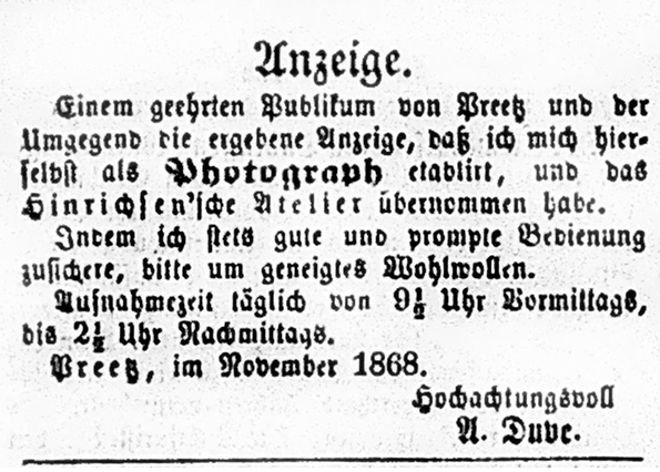 140301 - Preetz - Duve - Annonce 1868 - klein